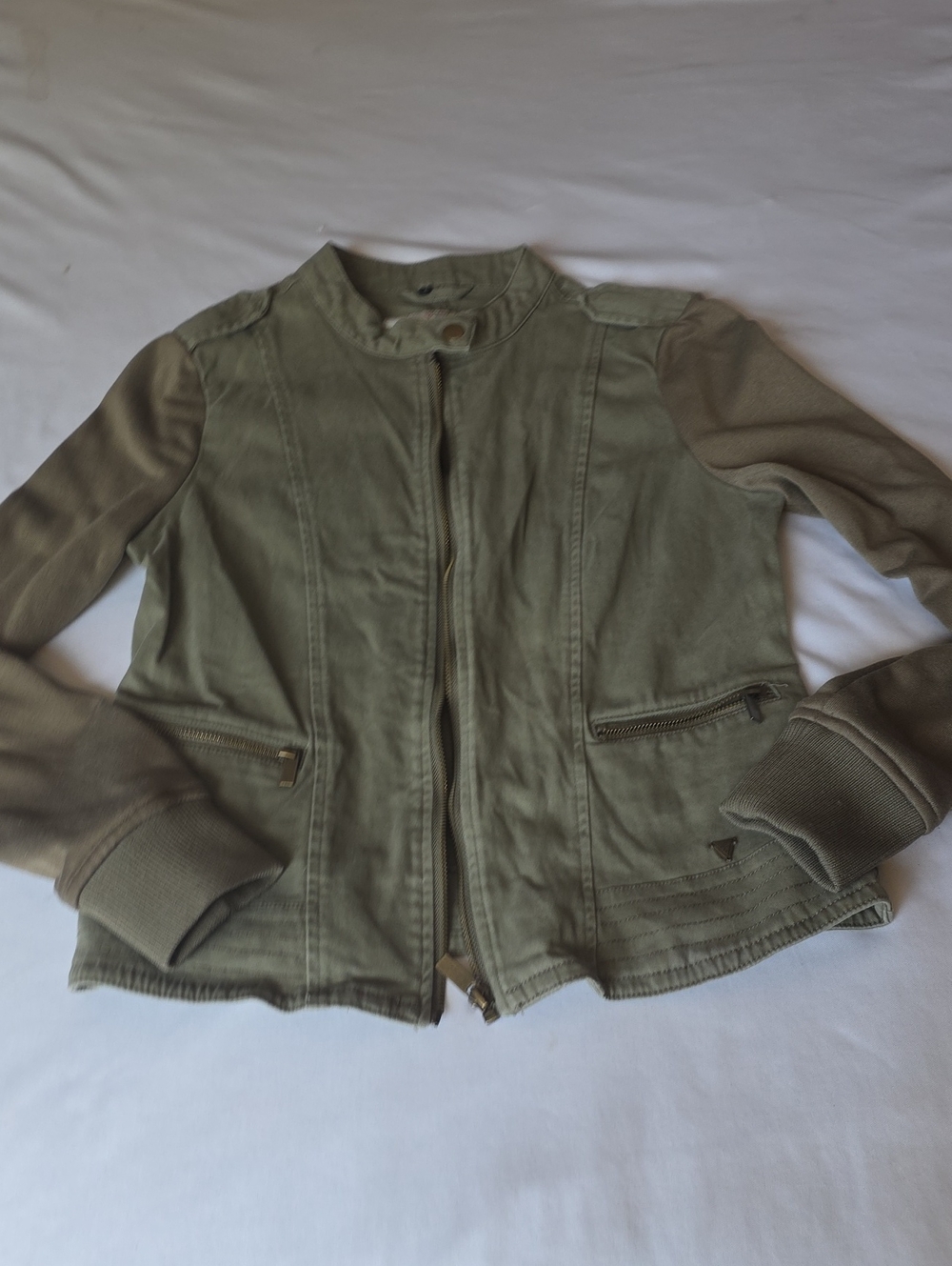 Guess Olive Green Bomber Jacket